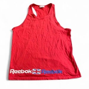 Vintage Reebok Sport Tank Top Men’s Size L Red England Flag